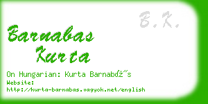 barnabas kurta business card